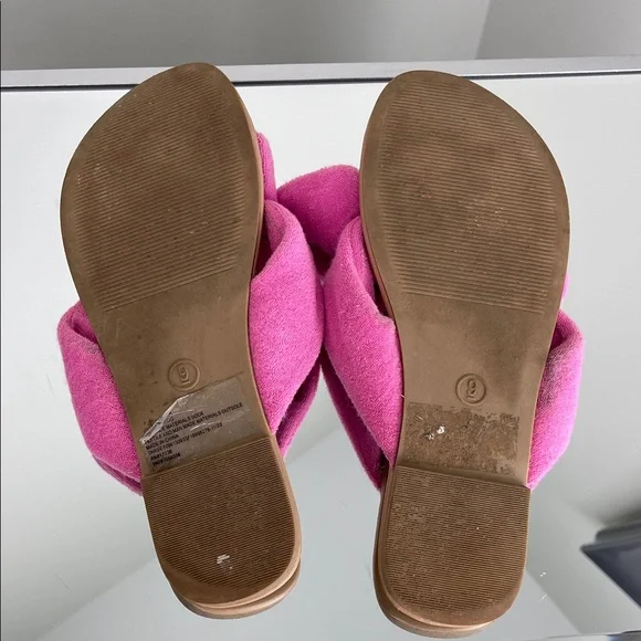 Shade & Shore Pink Bow Slide Sandals Ladies Size 9 - Picture 6 of 6